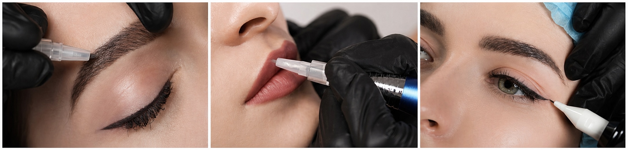 Corrective permanent makeup — precision work across brows, lips, and eyeliner