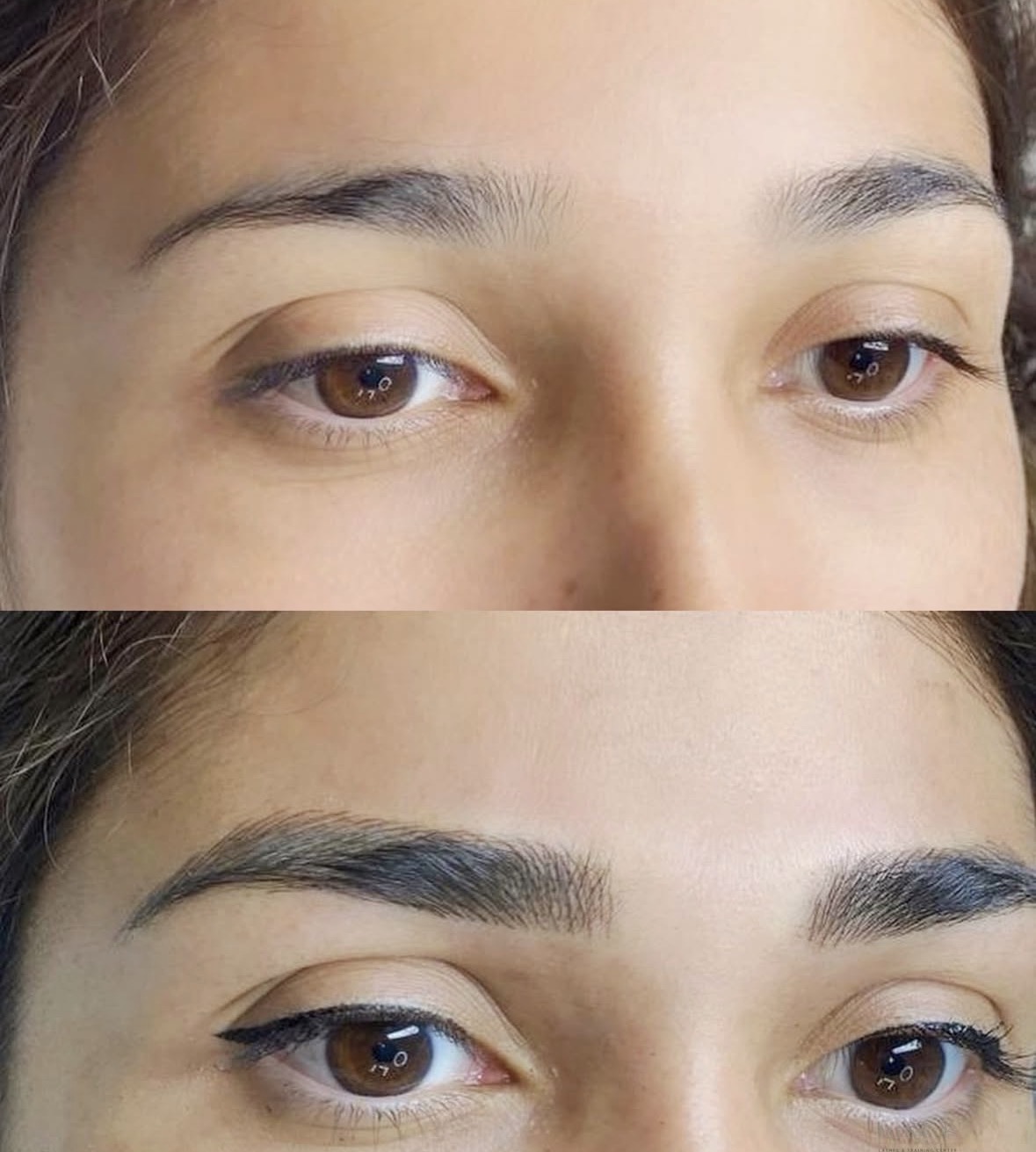Permanent eyeliner before and after — defined lash line by Beverly Hills-trained PMU artist Ellie Shariat Sarasota
